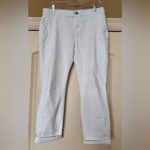 Tommy Hilfiger White Straight Leg Ankle Pants